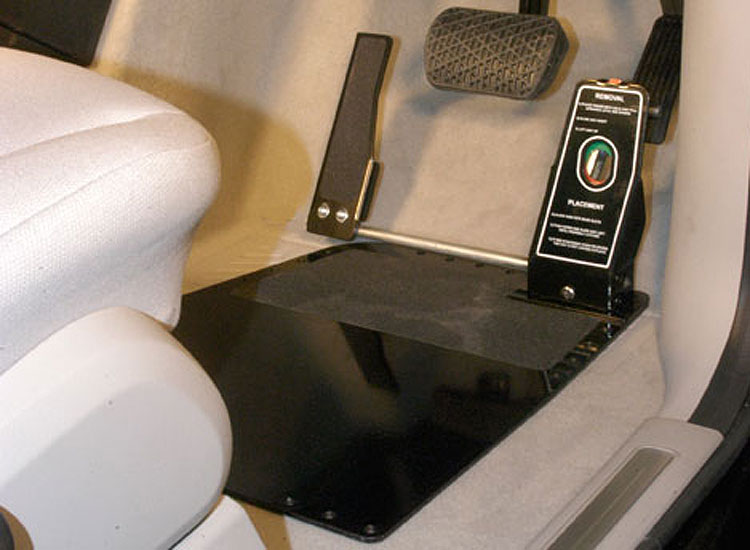 Floor mounted left foot accelerator